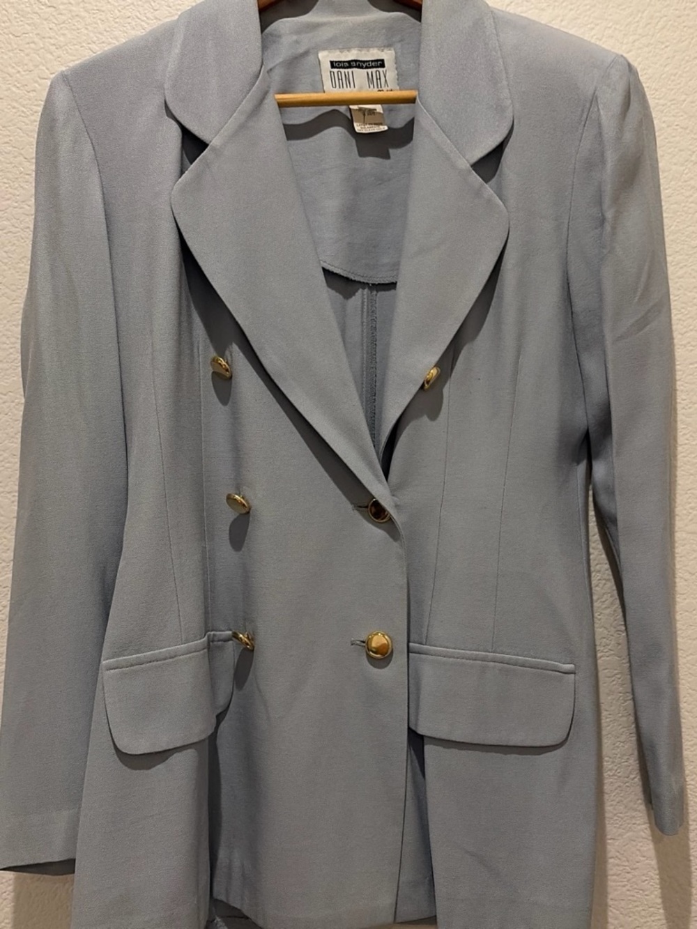 Women's Double-Breasted Light Blue Blazer